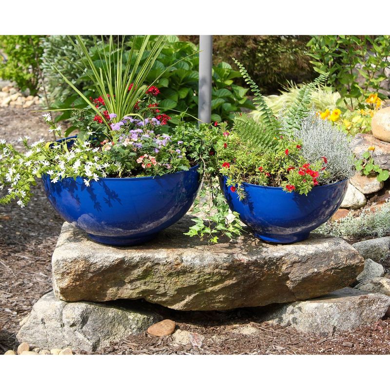 ACHLA Designs 20&#34; Wide Planter Galvanized Steel French Blue, 5 of 6