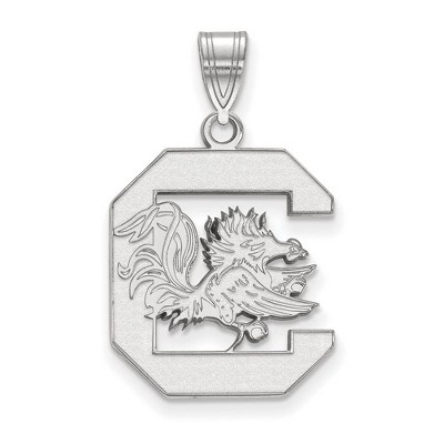 Black Bow Jewelry 14k White Gold South Carolina Gamecocks NCAA Large Pendant