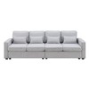 NicBex Modern 104" Linen Sectional Sofa Modular Straight Sofa Couch with Armrest Pockets for Living Room Apartment - 3 of 4