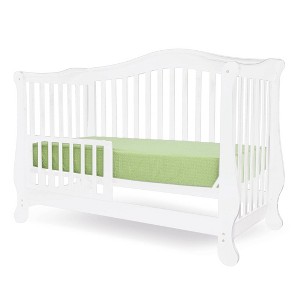 L.A. Baby The Brentwood 4 in 1 Convertible Full Sized Wood Crib - White - 1 of 4