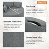 Kumasinova 360° Swivel Chair, Round Barrel Chair, Chenille Accent Chair, Modern Sofa Chair with 3 Removable Pillows, Armchair for Living Room/Bedroom - 3 of 4