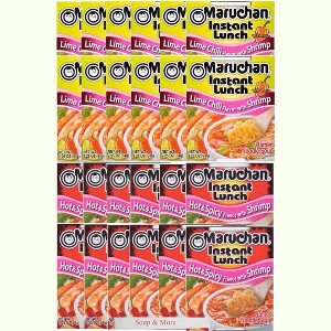 Maruchan Ramen Instant Cup Noodles 24 Count - 12 Hot & Spicy Shrimp Flavor & 12 Lime Chili Shrimp Flavor , 2 Flavors - 1 of 1