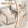 360 Degree Swivel Single Club Sofa Chair Corduroy Swivel Barrel Chair, Modern Barrel Armchair With Metal Base - 3 of 4