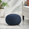 Moro Handcrafted Modern Cotton Pouf - Christopher Knight Home - 2 of 4