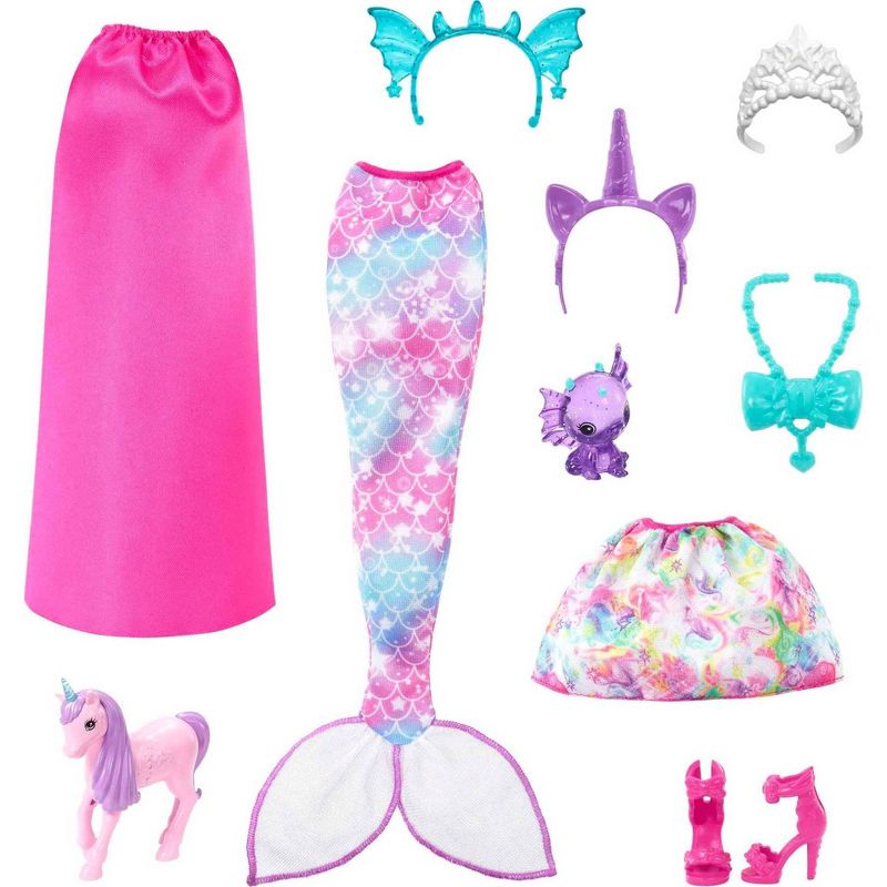 Barbie Doll and Fantasy Pets Dress-Up Doll Mermaid Tail and Skirt, 2 of 7