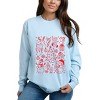 Christmas Chalk Icons - Women's Garment Dyed Long Sleeve Graphic T-Shirt - 3 of 4