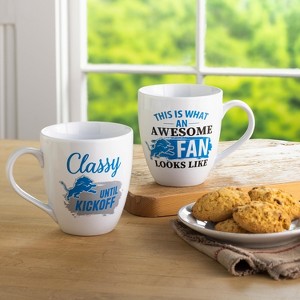 Evergreen Detroit Lions, Ceramic Cup O'Java 17oz Gift Set - 1 of 4