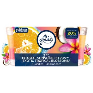 Glade Candles - Coastal Sunshine Citrus and Exotic Tropical Blossom - 4.08oz/2pk - 1 of 4