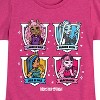 Girls' - Monster High - Clawdeen Wolf Frankie Stein Cleo de Nile Draculaura Fitted Short Sleeve Graphic T-Shirt - 2 of 4