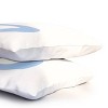 Deny Designs Standard April Lane Art Block Blue Monogram O Microfiber Printed Pillow Sham - 3 of 3