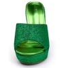 Allegra K Women's Glitter Platform Slip-on Wedge Heels Sandals - 2 of 4