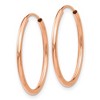 Black Bow Jewelry 1.5mm x 22mm 14k Rose Gold Polished Endless Tube Hoop Earrings - 2 of 4