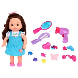 Dream Collection 12" Doll Hair Play Set - Brunette in Gift Box - 1 of 4