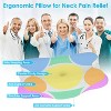 NewHome"Orthopedic Memory Foam Pillow with Cooling Case for Neck Support & Comfort - Machine Washable"White&Grey - 3 of 4
