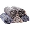 Americanflat Omala Throw Blanket in Black and Cream Mini Diamond - 100% Cotton with Fringe - 50" x 60" - 3 of 4