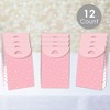 Big Dot of Happiness Pink Confetti Stars - Simple Gift Favor Bags - Party Goodie Boxes - Set of 12 - 2 of 4