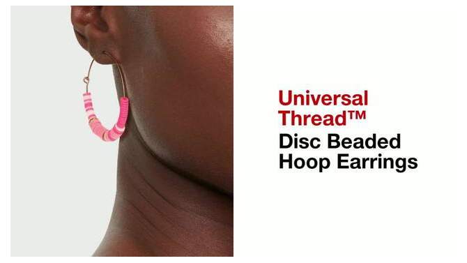 Disc Beaded Hoop Earrings - Universal Thread™, 2 of 5, play video