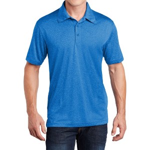 Mafoose Men's Short Sleeve Moisture-Wicking Heather Contender Polo T-shirt - 1 of 4