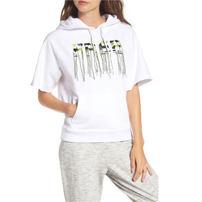 Free People Womens Freestyle Fringe Hoodie Sweatshirt