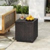 TUYOHW Cube Patio End Table,15x15x17 Inch Lightweight Concrete Patio Side Table for Patio,Garden,Balcony - 2 of 4