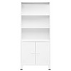 vidaXL Industrial Bookshelf White 31.5 in.x12.6 in.x70.9 in. Steel - 2 of 4