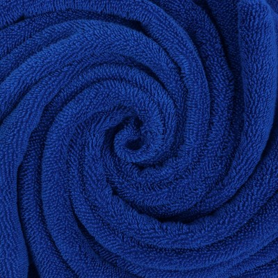 Royal Blue Oversized Cotton Bath Towel Set for Kids