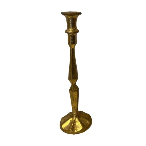 Slickblue Rustic Antique Finish Gold Taper Candle Holder - Large and Small Sizes - image 1 of 4