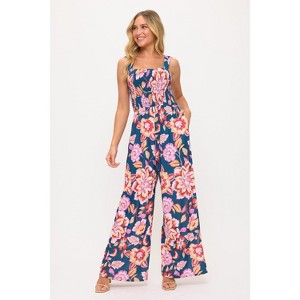 WEST K Women's Antonella Smocked Wide Leg Jumpsuit - 1 of 4