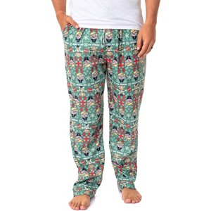 A Christmas Story Mens' Chibi Ralphie Oh Fudge! Leg Lamp Sleep Pajama Pants Green - 1 of 4