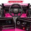 Jojoka 12V Licensed Toyota Ride On Truck for Kids with Remote Control, Music, LED Lights, Double Doors,Safety Belt for Toddlers - 4 of 4