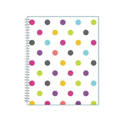 2021-22 Academic Planner 8.5"x11" Flexible Clear Pocket Cover Wirebound Weekly/Monthly Teacher Dots - Blue Sky