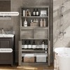 Tall Bathroom Cabinet, Floor Storage Cabinet with Doors & 2 Drawers, 51" H Tall Bathroom Organizer Cabinet Freestanding for Bathroom, Living Room - 3 of 4