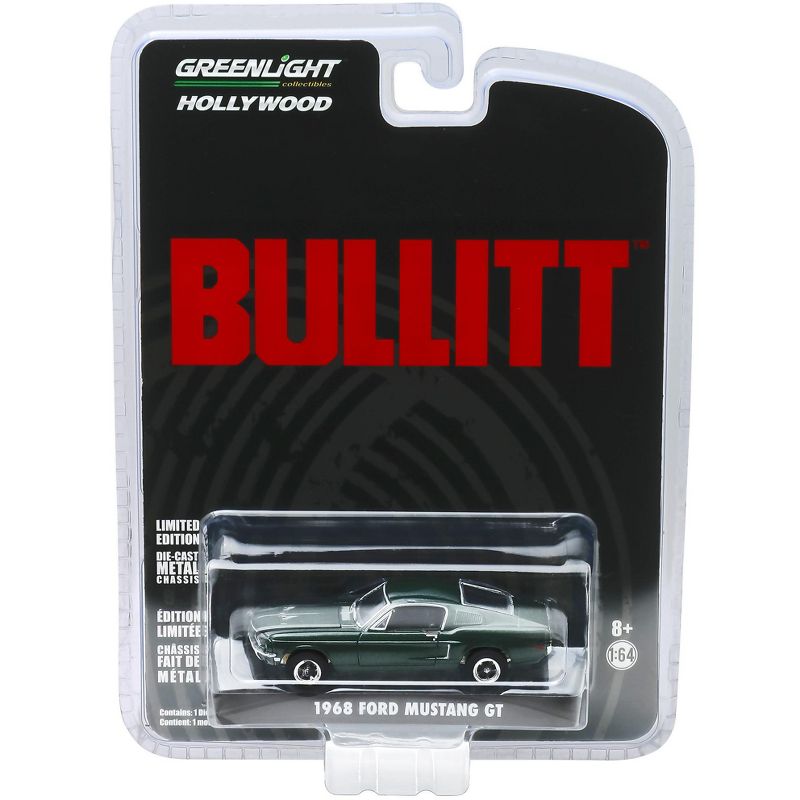 1968 Ford Mustang GT Fastback Green "Bullitt" (1968) Movie 1/64 Diecast Model Car by Greenlight, 3 of 4