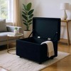 MAYEERTY Corduroy Storage Ottoman, Soft Cushioned, Living Room - 3 of 4