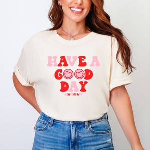 Simply Sage Market S.W.Smiley Have a Good Day Smiley Face Garment Dyed Tee - 1 of 4