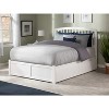 Full Size Platform Bed - Modern Design with 2 Underbed Drawers & Turbo Charger - White Finish - 3 of 4
