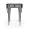 HomeRoots 28" Grey Manufactured Wood Oval End Table With Drawer - 4 of 4