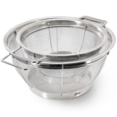 Oster Baldwyn 2-Piece Stainless Steel Mesh Colander Set