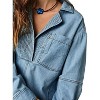 Imily Bela Casual V Neck Denim Shirt Jacket Long Sleeve Womens Wardrobe Essential - 4 of 4