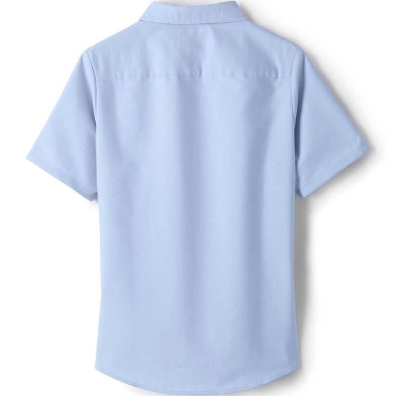 Lands' End School Uniform Kids Short Sleeve Oxford Dress Shirt, 2 of 4