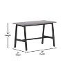 Emma and Oliver 48x24 Dining or Gaming Table with Double Sided Laminate Table Top and Heavy Duty A-Frame Steel Base - 4 of 4