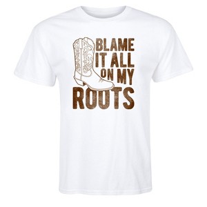 Men's - Country Casuals - Blame It All On My Roots Short Sleeve Graphic T-Shirt - 1 of 4