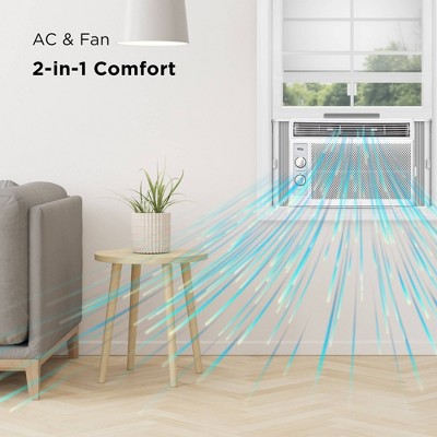 Compact White 5000 BTU Window Air Conditioner with Remote