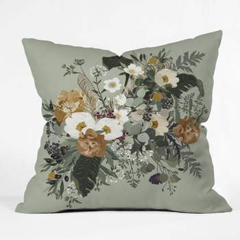 Iveta Abolina Paloma Midday Square Throw Pillow Green - Deny Designs