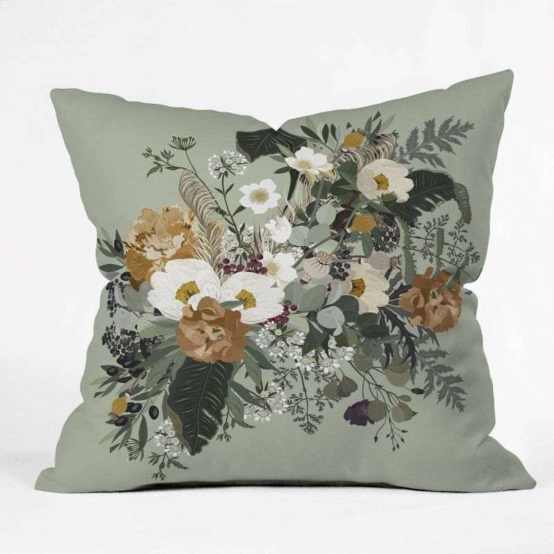 Iveta Abolina Paloma Midday Square Throw Pillow Green - Deny Designs, 1 of 7