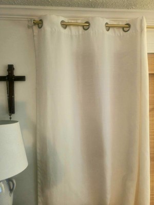 66-120 Clear Ribbed Curtain Rod Brass - Threshold™ : Target