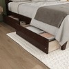 Sapphtopaz Solid Rubber Wood Bed Frame, Platform Bed with Rattan Headboard & Enhanced Support for Modern Bedrooms, Adults & Families - 3 of 4