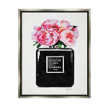 Floral Perfume by Marmont Hill Framed Home Art Print 12 in. x 8 in.  JULPFF12WFPFL12 - The Home Depot