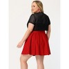Agnes Orinda Women's Plus Size Sheer Lace Elegant Eyelet Crop Banquet Shrugs - 4 of 4