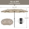 ELECWISH 13ft Outdoor Patio Umbrella, Double Sided Market Rectangle Umbrella with Crank Handle,Large Sun Shade for Outside Deck,Backyard,Garden - 2 of 4